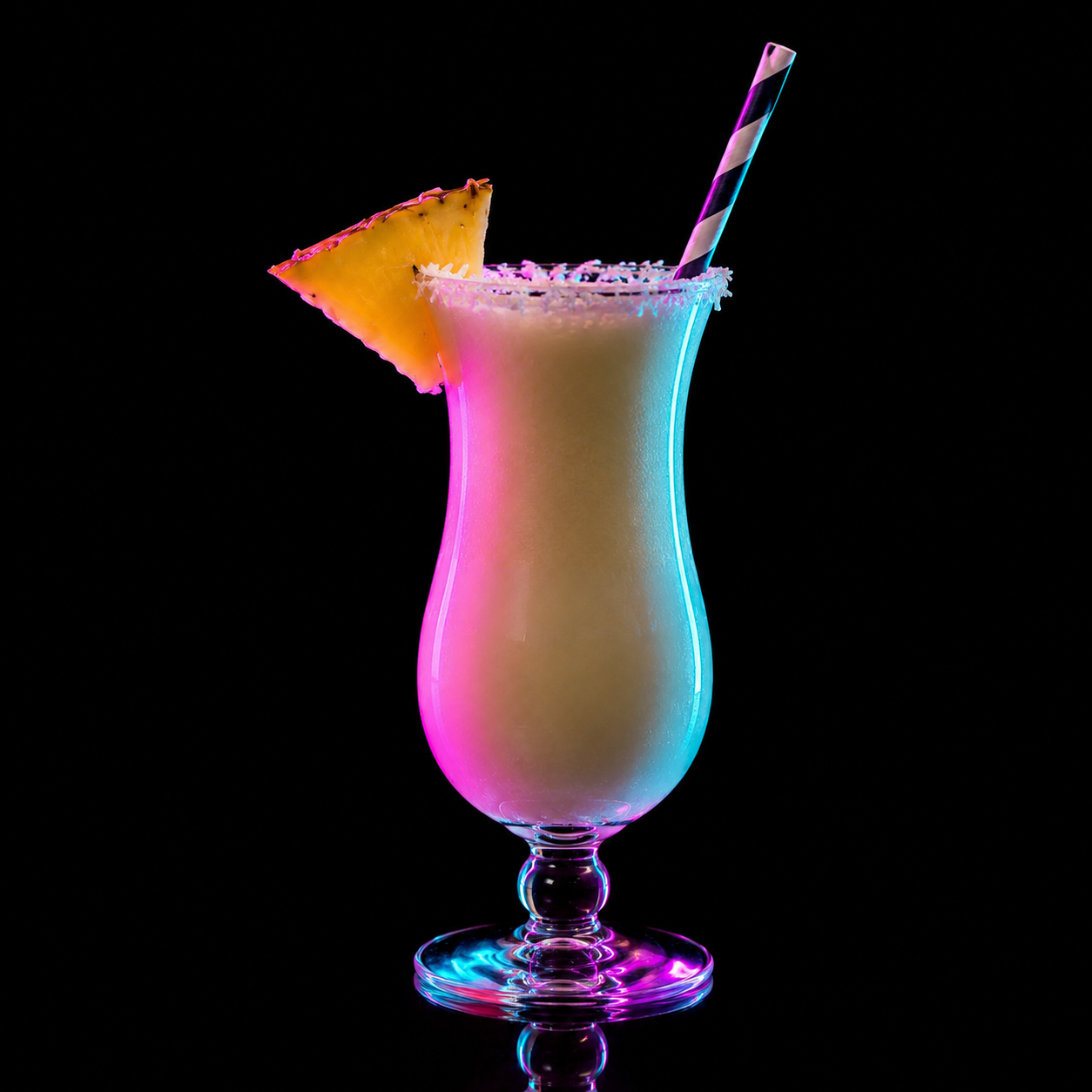 Cóctel Piña Colada con piña y coco